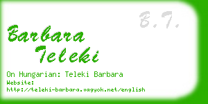 barbara teleki business card